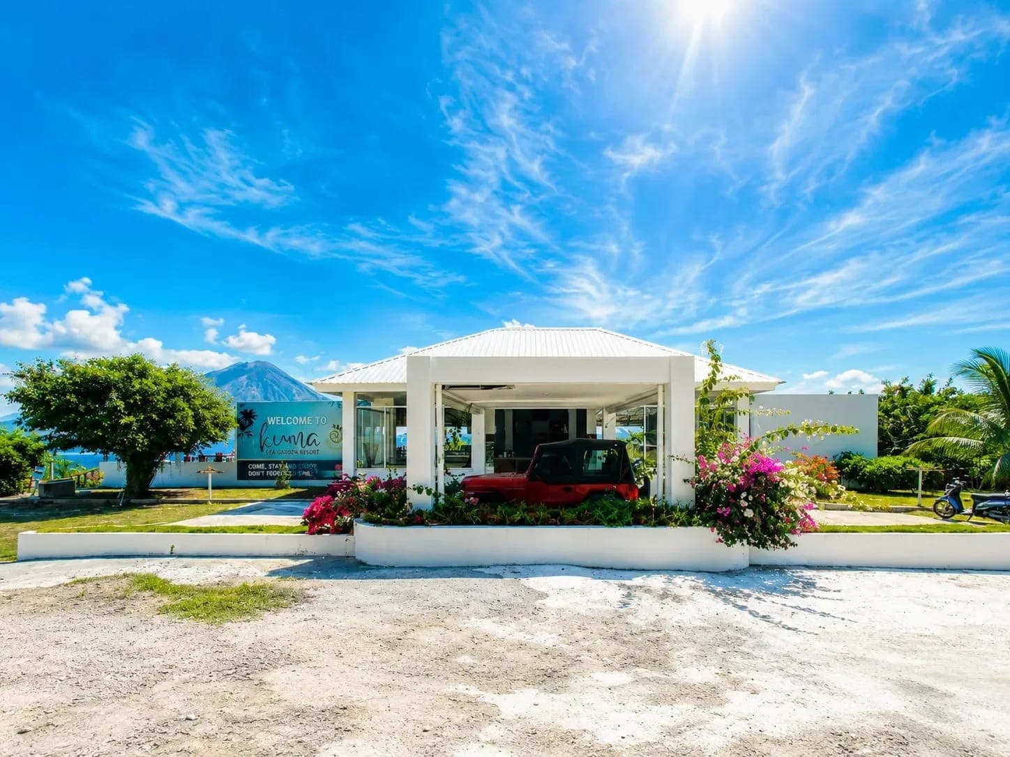 Kuma Sea Garden Resort bungalow overlooking the sea